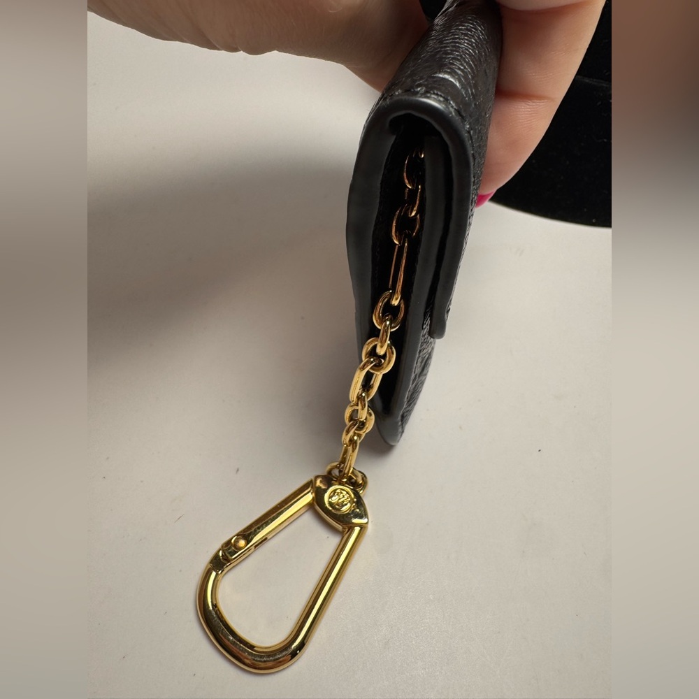 SOLD Louis Vuitton Black Key Pouch Wallet Empreinte Noir Leather w/ Key Ring - Picture 10 of 13